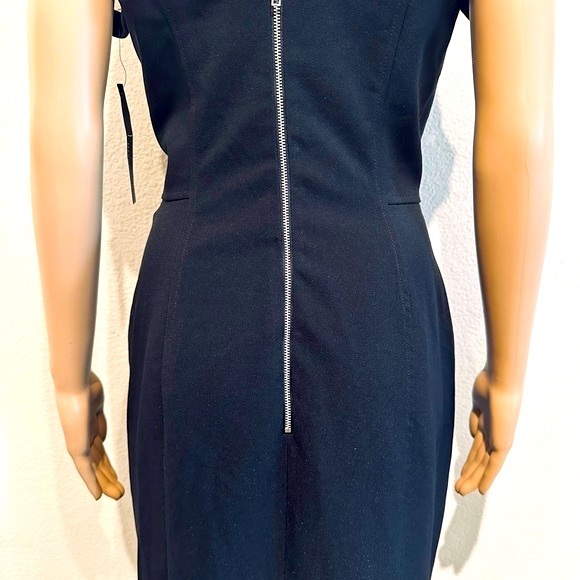 NWT Maggy London cocktail Dress, Illusion Round Neck Cap Sleeve Sheath Size 10 - Picture 7 of 14